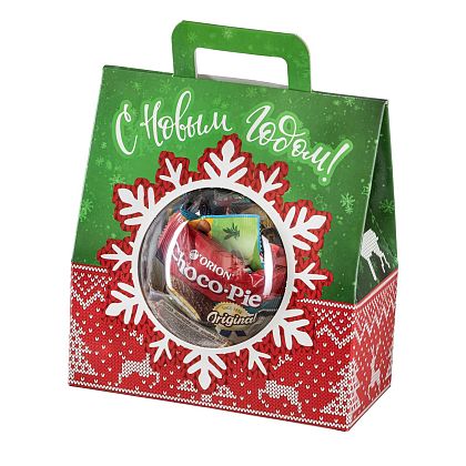 Новогодний подарок Детский новогодний подарок «Снежный шар красный (игрушка на елку)»